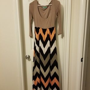 Chevron Maxi Dress